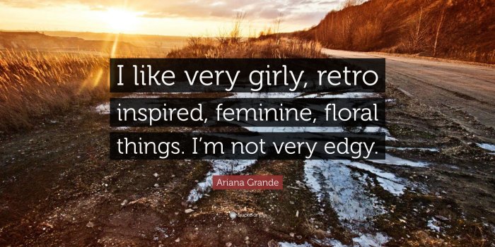 3840x2160 Ariana Grande Quote: “I like very girly, retro inspired, feminine