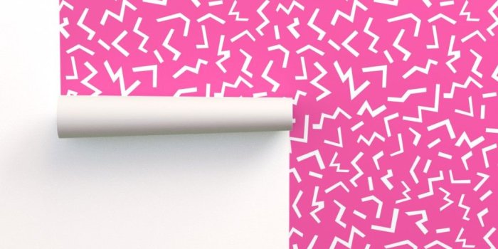 1024x1024 edgy shapes memphis 90s 80s pink on Isobar by charlottewinter