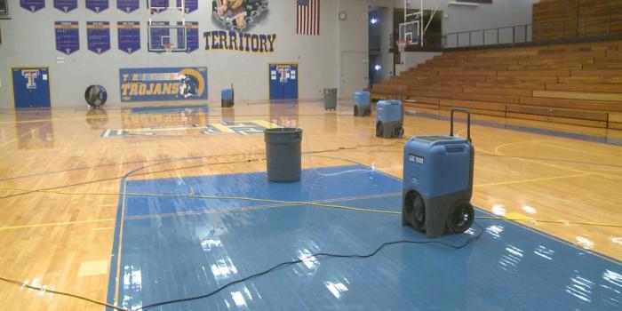 1920x1080 Triton High School's basketball gym flooded and unplayable