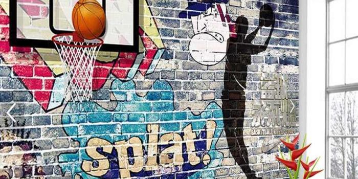 900x900 ShineHome-Large Custom Wallpapers 3d Sports Basketball Exercise Gym Bar  Cafe Keep Fit Room Shop Room Murals Wall Paper Rolls