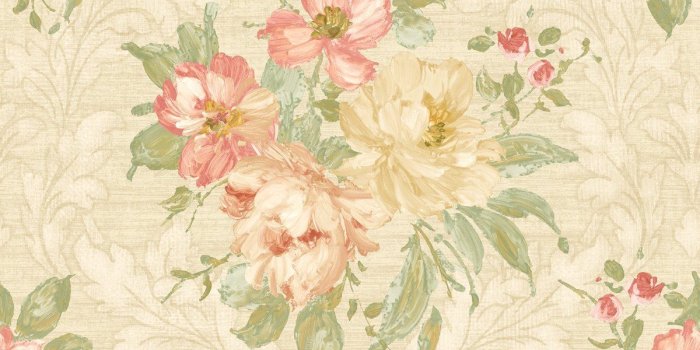 1200x1221 Floral Wallpaper in Cream Gold Green Rose - - Amazon.com