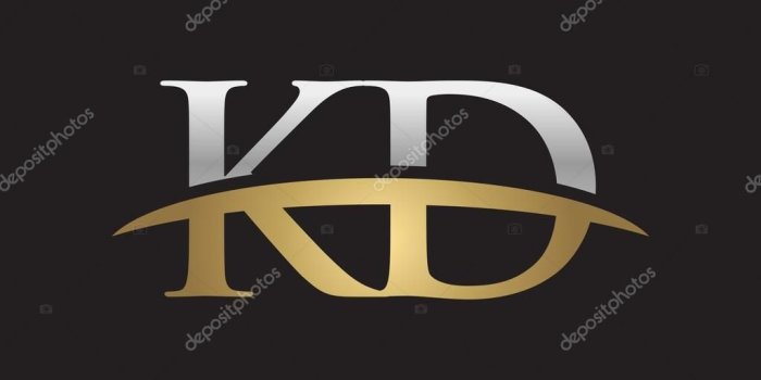 1024x1024 KD K D White Letter Logo Design With Black ock | HD Wallpapers