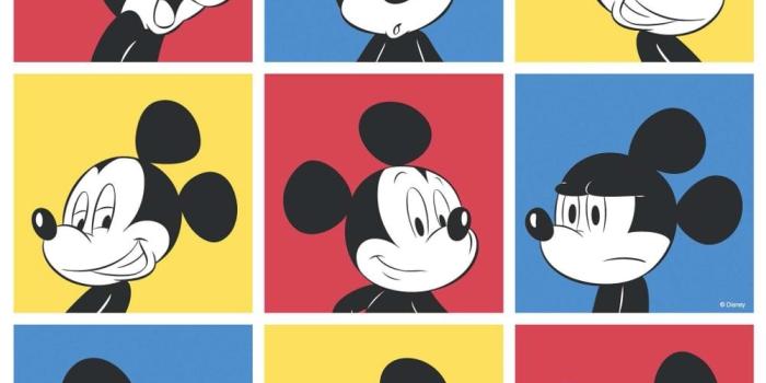 1000x1000 Galerie Official Disney Mickey Mouse Pop Art Pattern Cartoon Childrens  Wallpaper MK3013-1