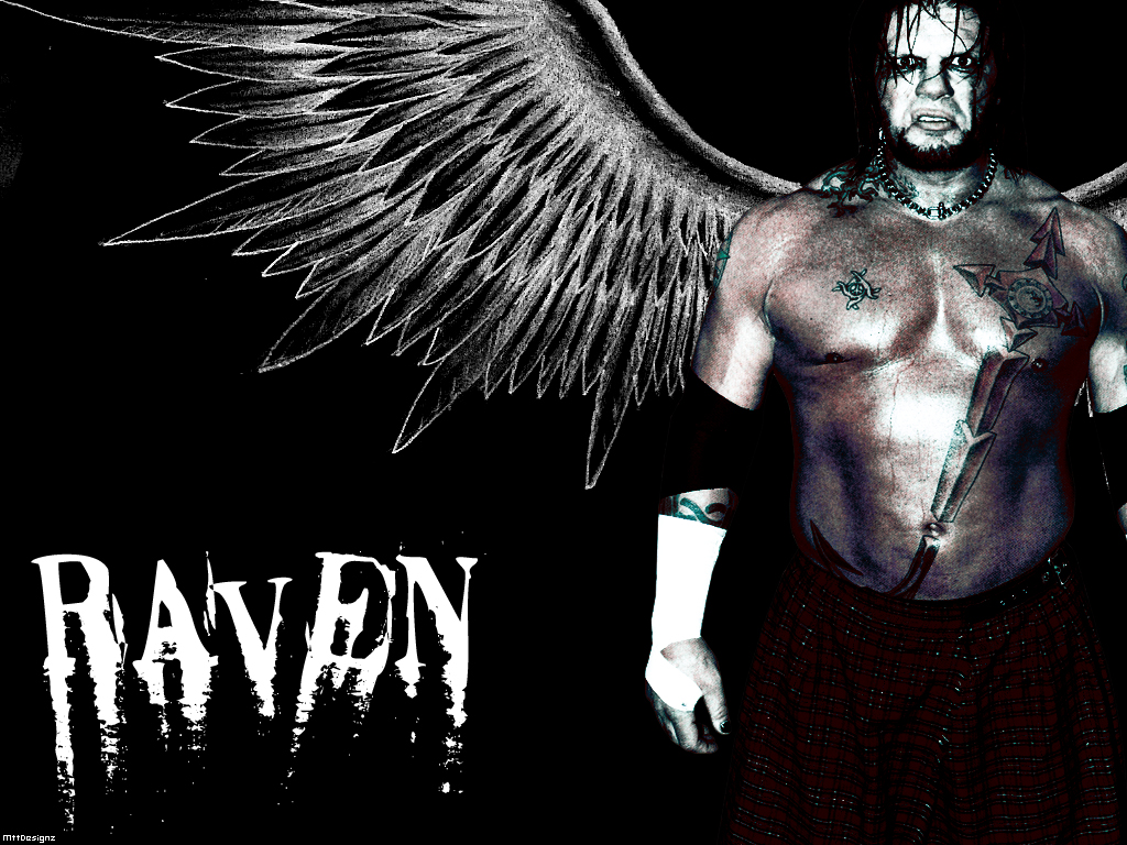 1024x768 Wallpaper of Raven - Wrestling Media