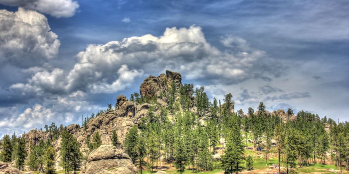 3330x2071 Hills under clouds in Custer State Park, South Dakota image - Free