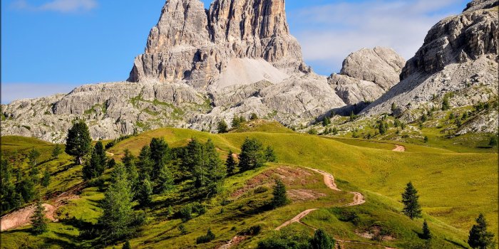 2880x1920 Brown and black concrete building, nature, landscape, hills