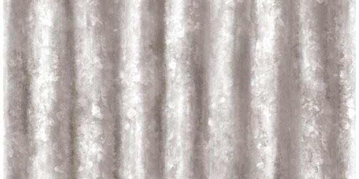 1000x1000 Brewster Silver Corrugated Metal Industrial Texture Wallpaper Sample