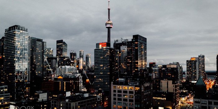 1332x850 Wallpaper the city, lights, the evening, Canada, Toronto images for