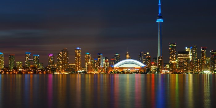 3840x2160 Download 3840x2160 Canada Toronto, Skyscrapers, Night, Light