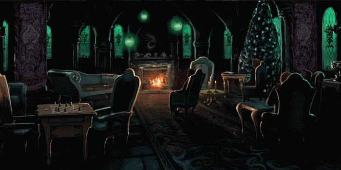 3834x1631 The Slytherin Common Room : harrypotter