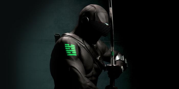 2732x2732 am28-gi-joe-snake-eye-ninja-art-dark-hero-green-wallpaper