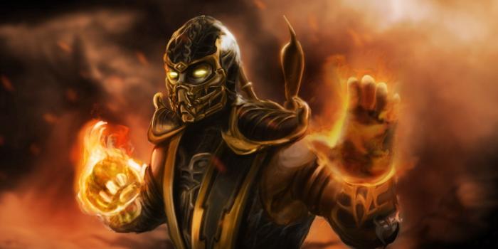 1920x1080 Download wallpaper 1920x1080 mortal kombat, scorpion, ninja, art