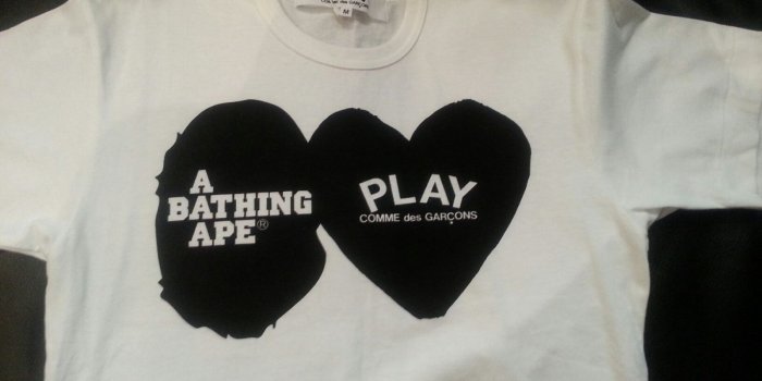 1600x1200 BNWT BAPE X COMME des GARCONS PLAY t-shirt Size M for sale