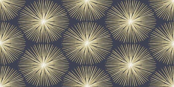 1000x1000 Fire Circle Geometric Wallpaper, Gold