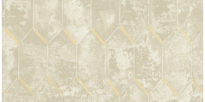 1006x1006 Whitney Geometric Wallpaper, In Gray, Off-White, & Gold