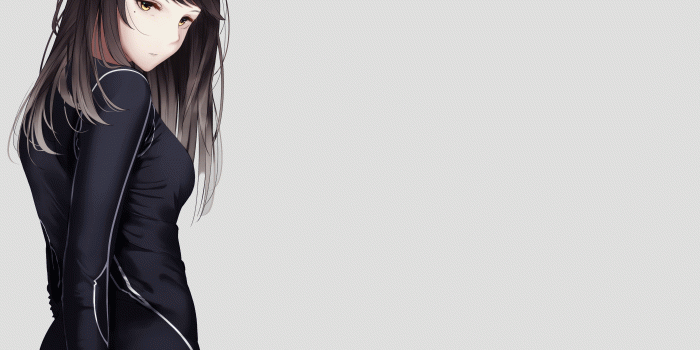 2800x1812 5076561 Long Hair, Girl, Black Hair, Original (Anime), Yellow Eyes