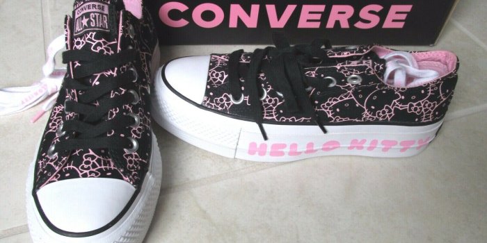 1600x1200 NEW Converse Hello Kitty Chuck Taylor AS Clean Lift Ox Shoes WOMEN SZ 6  562998C
