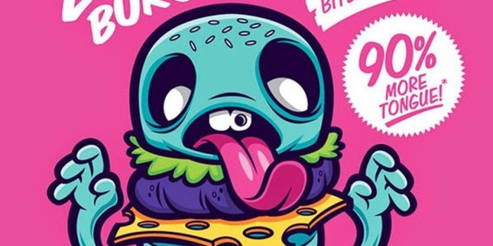 852x1608 Cute & Funny Pop Art cartoon wallpaper for iPhones! zombie burgers