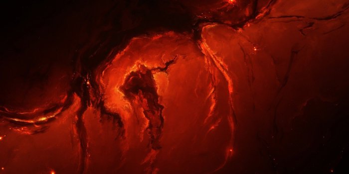 1920x1080 Download 1920x1080 Red Space, Nebula, Digital Art Wallpapers for
