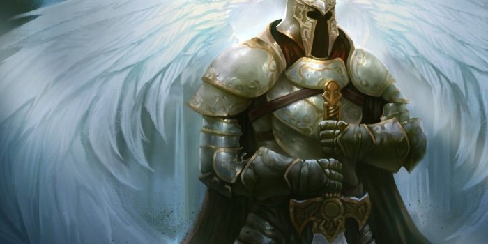 1332x850 Wallpaper sword, armor, weapon, wings, ken, angel, blade, justice