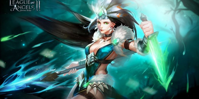 1366x768 League of Angels wallpapers, angel warrior fantasy wallpaper