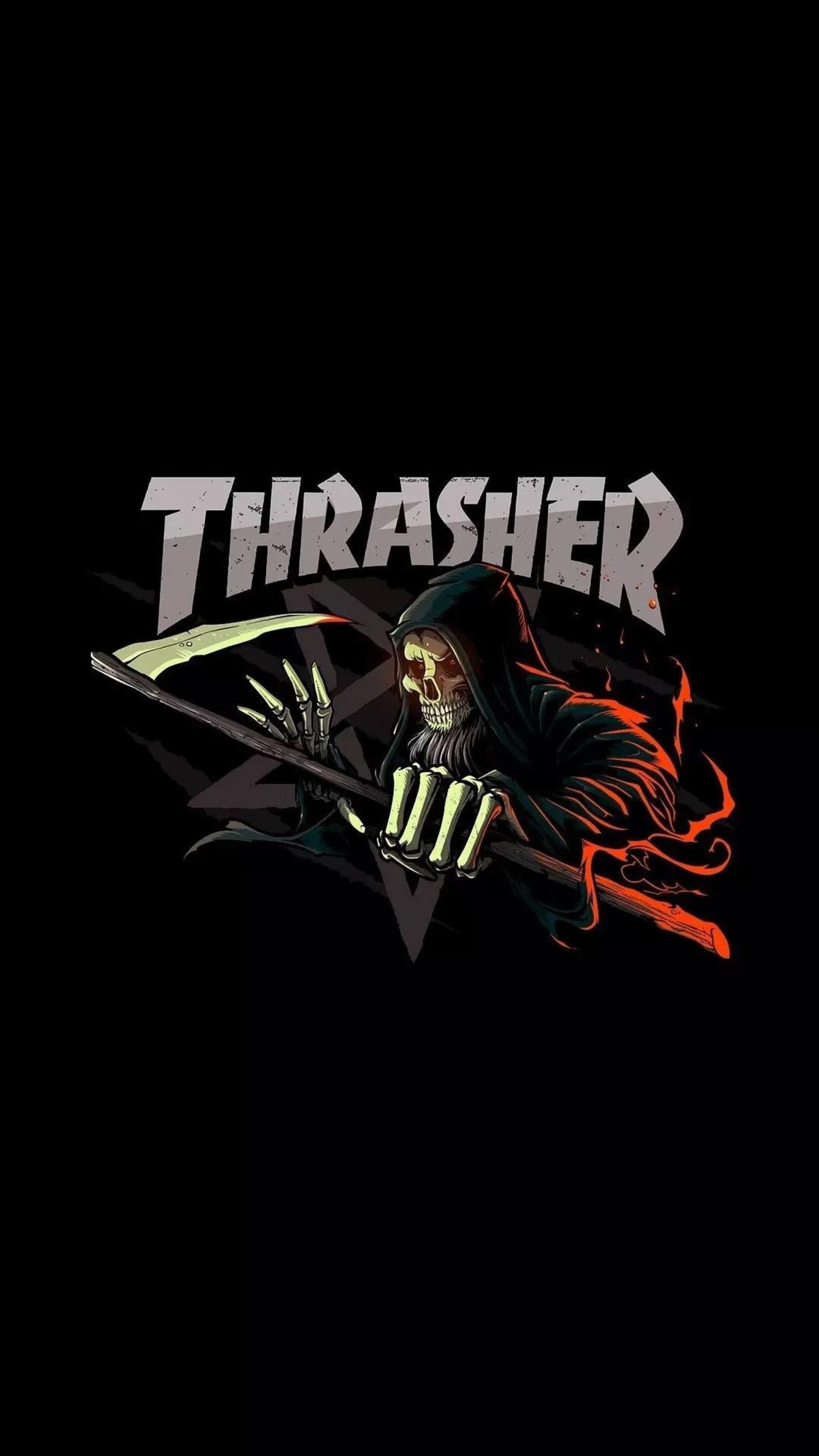 3840x6827 Thrasher Skateboard hype Sfondi per iphone Sfondi per