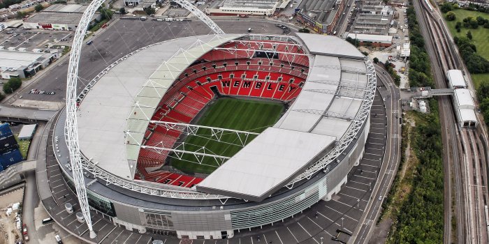 2560x1600 Download wallpapers Wembley Stadium, view from above, English