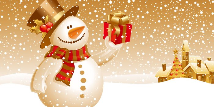 1920x1200 Happy Christmas Snowman Wallpaper - HD Wallpapers