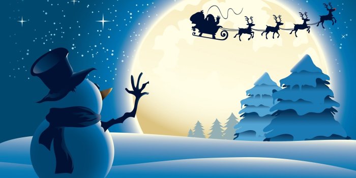 2560x1440 Snowman looking reindeer wallpaper, Christmas, snowman, Santa Claus