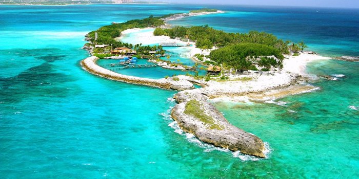 1280x720 Desktop Wallpapers Blue Lagoon Island Bahamas Sea Nature Scenery