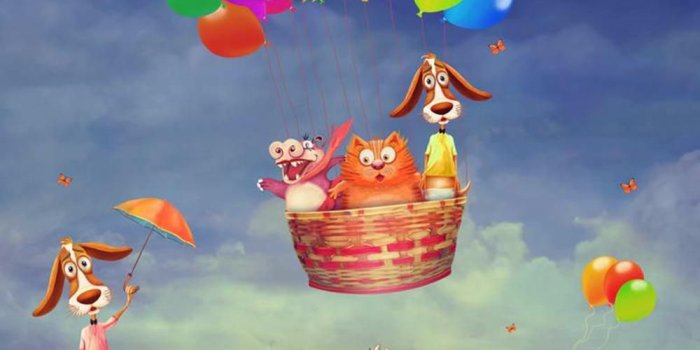 1000x1293 Cartoon Animals Photography Backdrops Vinyl Blue Sky Colorful Balloons  Green Grass Outdoor Scenic Wallpaper Kids Children Photo Background