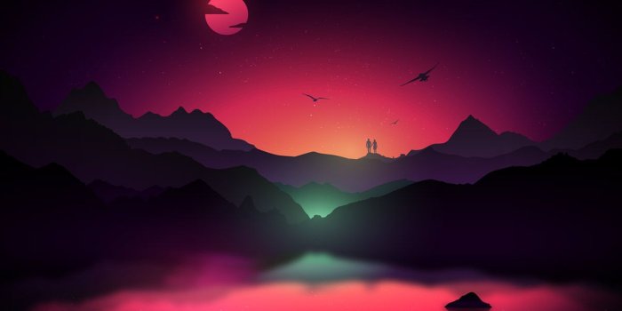 1202x788 35 Scenic Landscape Illustrations with Vibrant Colors