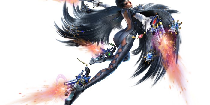 10000x6700 women, Anime, Bayonetta 2, Bayonetta, Wii U, Nintendo, Gun, Wings