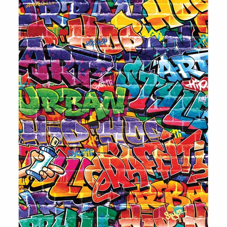 900x900 Walltastic Graffiti Brick Wall Wallpaper Mural