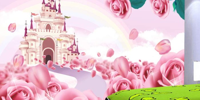 998x1000 Custom Photo Wallpaper for Walls 3 D Rose Castle Cartoon Princess