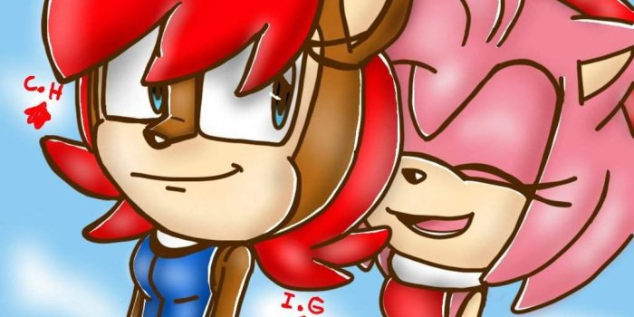 1024x768 Sally Acorn And Amy Rose - Cartoon (#970074) - HD Wallpaper Download