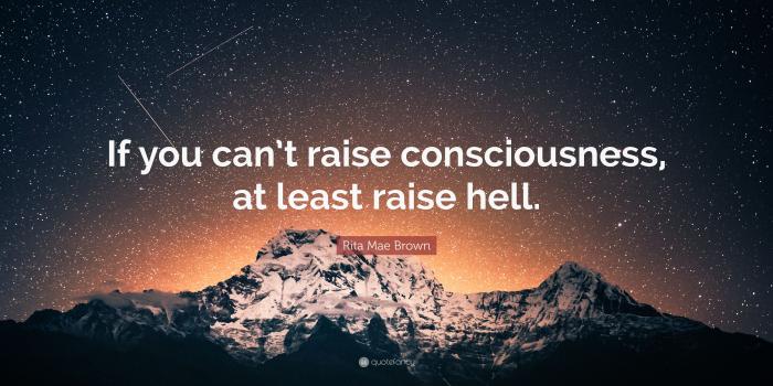 3840x2160 Rita Mae Brown Quote: “If you can't raise consciousness, at least