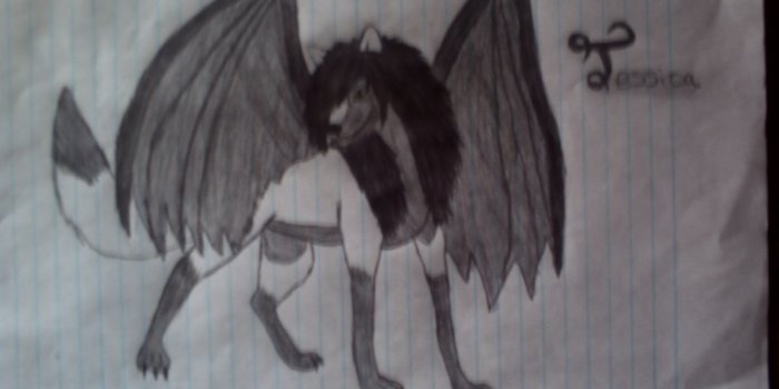 2560x1920 Alpha and Omega images Me as a Demon wolf with wings HD wallpaper