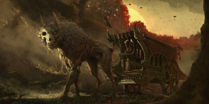 1332x850 Wallpaper Coach, Wolf, The demon, Fantasy, Art, halloween, Fiction