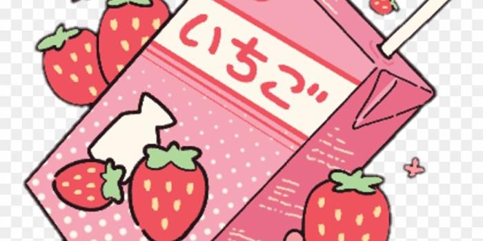 880x1009 Aesthetic Kawaii Milk Strawberry Pastel Pink - Strawberry Aesthetic