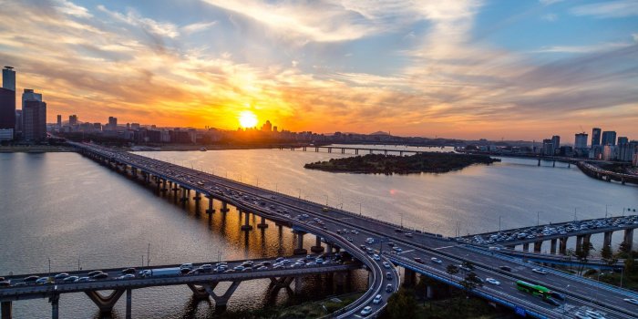 1920x1080 Sunset Seoul Mapo Bridge Of The Han River In South Korea Desktop
