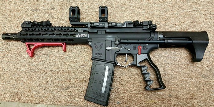 2048x1152 300 Blackout on a Spikes Tactical Honey Badger Lower SBR | Cool