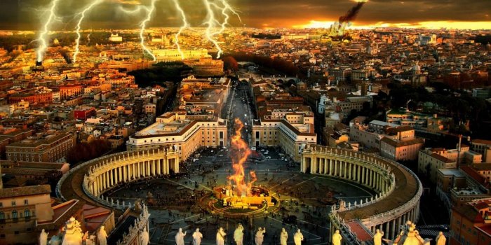 1244x700 Destruction city lights vatican city meteorite city skyline damage