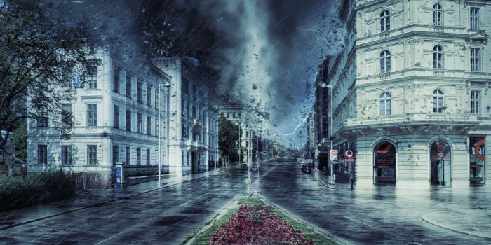 3000x1687 Landscape photography of road between white painted building HD