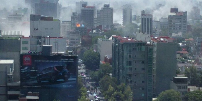 1024x768 Damage visible across Mexico City after magnitude 7.1 earthquake