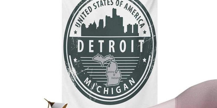 1000x1000 Amazon.com: Anzhutwelve Detroit Photographic Wallpaper Damaged Old