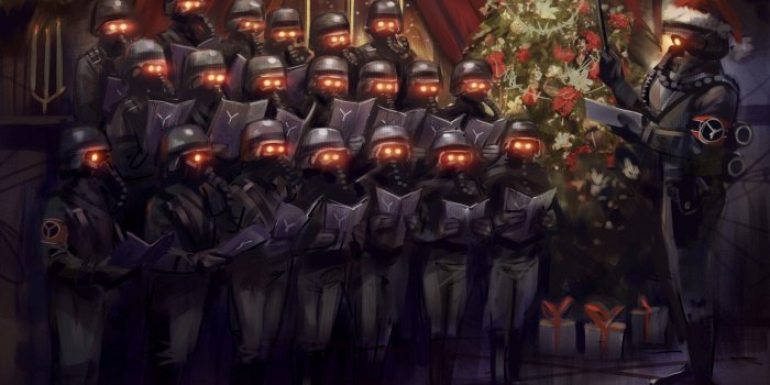 2560x1600 Soldiers video games humor christmas artwork killzone 3 wallpaper
