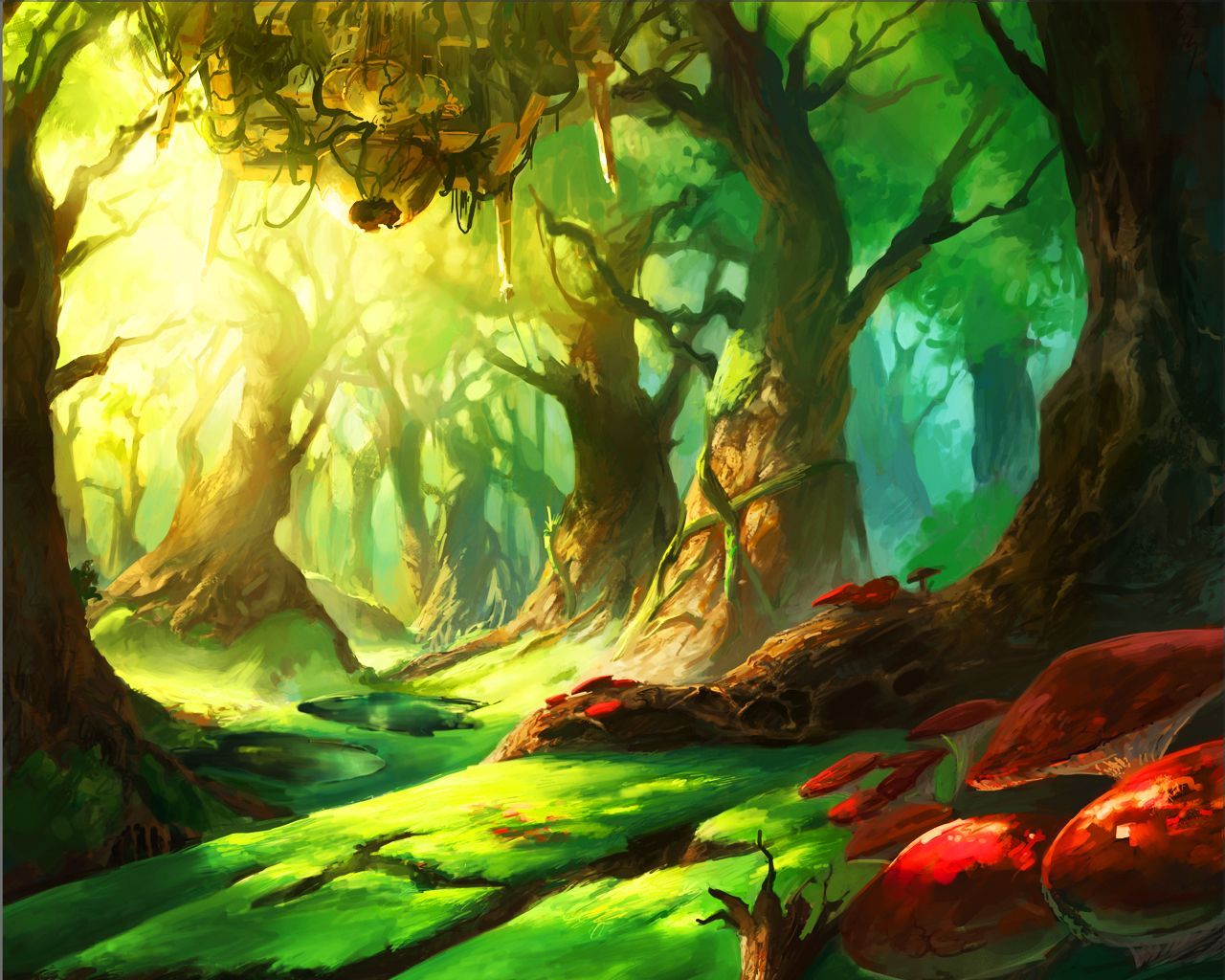 1280x1024 The Legend of Korra - Spirit World Concept Art | the art of legend