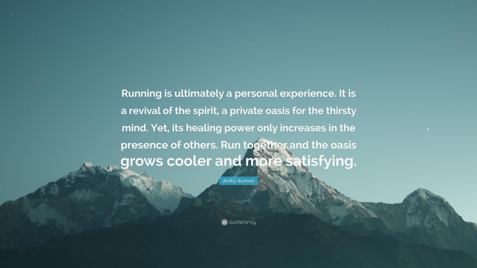 3840x2160 Amby Burfoot Quote: “Running is ultimately a personal experience. It