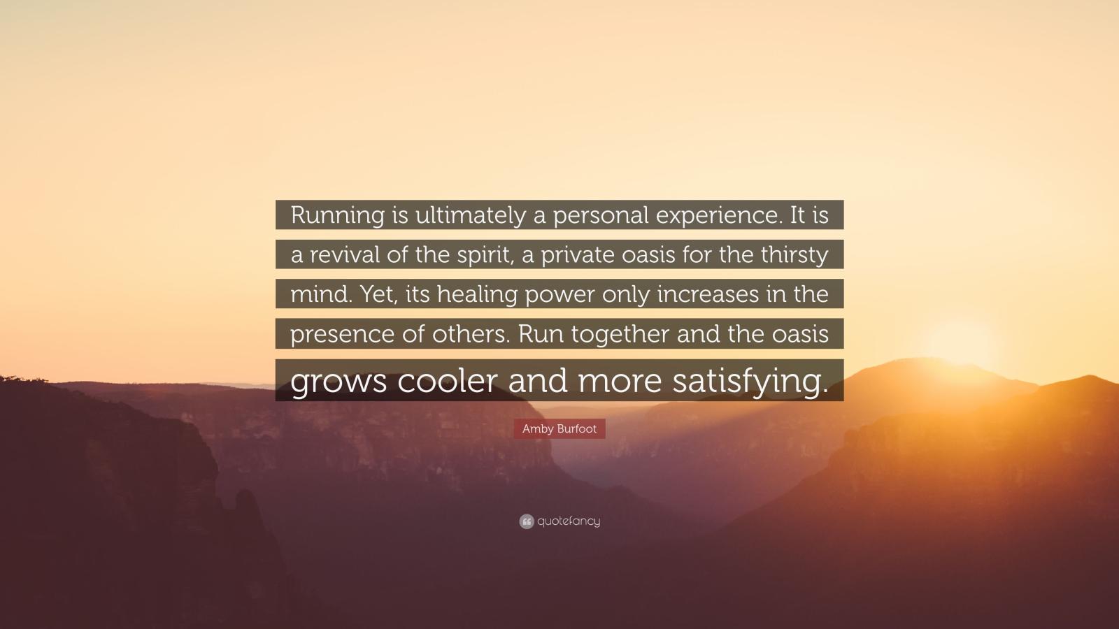 3840x2160 Amby Burfoot Quote: “Running is ultimately a personal experience. It